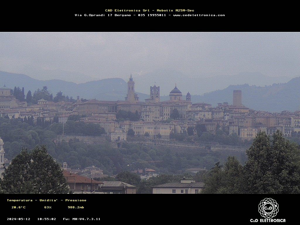 immagine della webcam nei dintorni di Capriate San Gervasio: webcam Bergamo