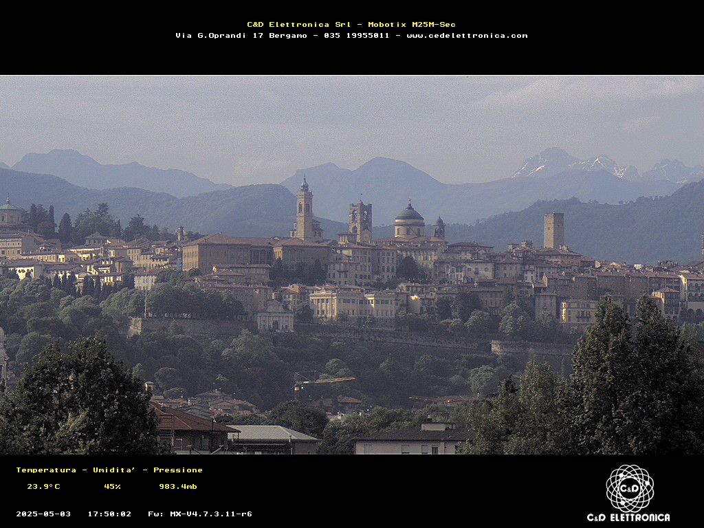 immagine della webcam nei dintorni di Bergamo Città Alta: webcam Bergamo