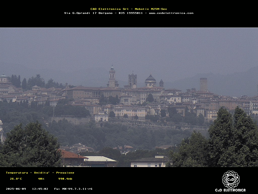 immagine della webcam nei dintorni di Cornate d'Adda: webcam Bergamo