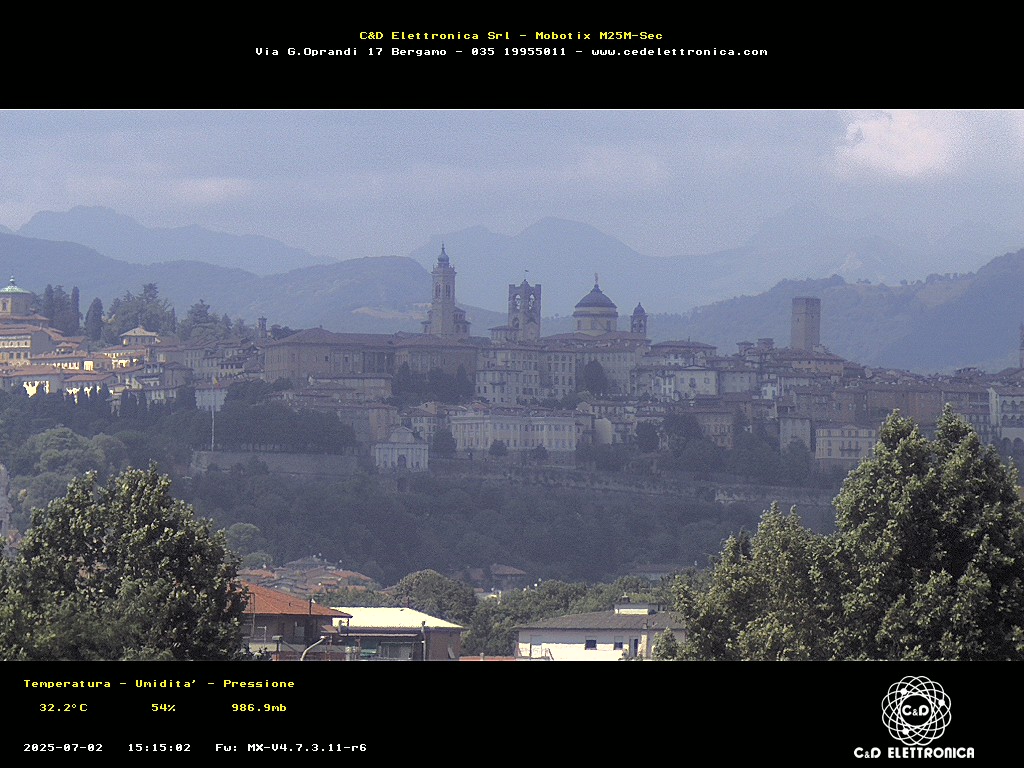 immagine della webcam nei dintorni di Vailate: webcam Bergamo