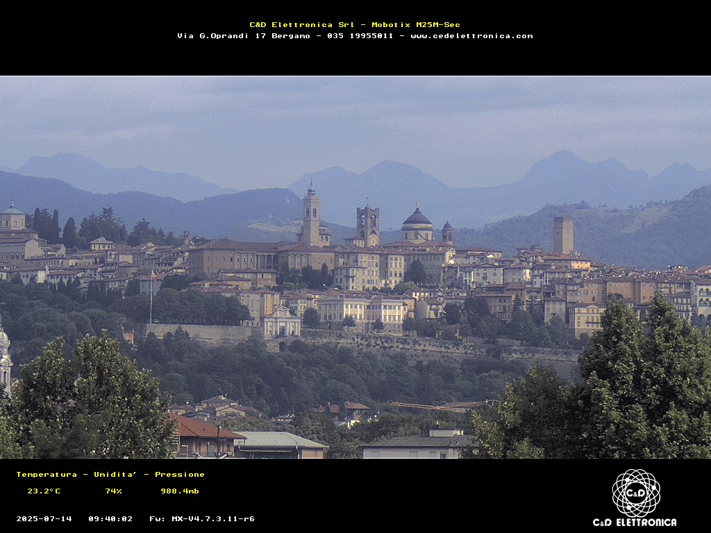 immagine della webcam nei dintorni di Cornate d'Adda: webcam Bergamo