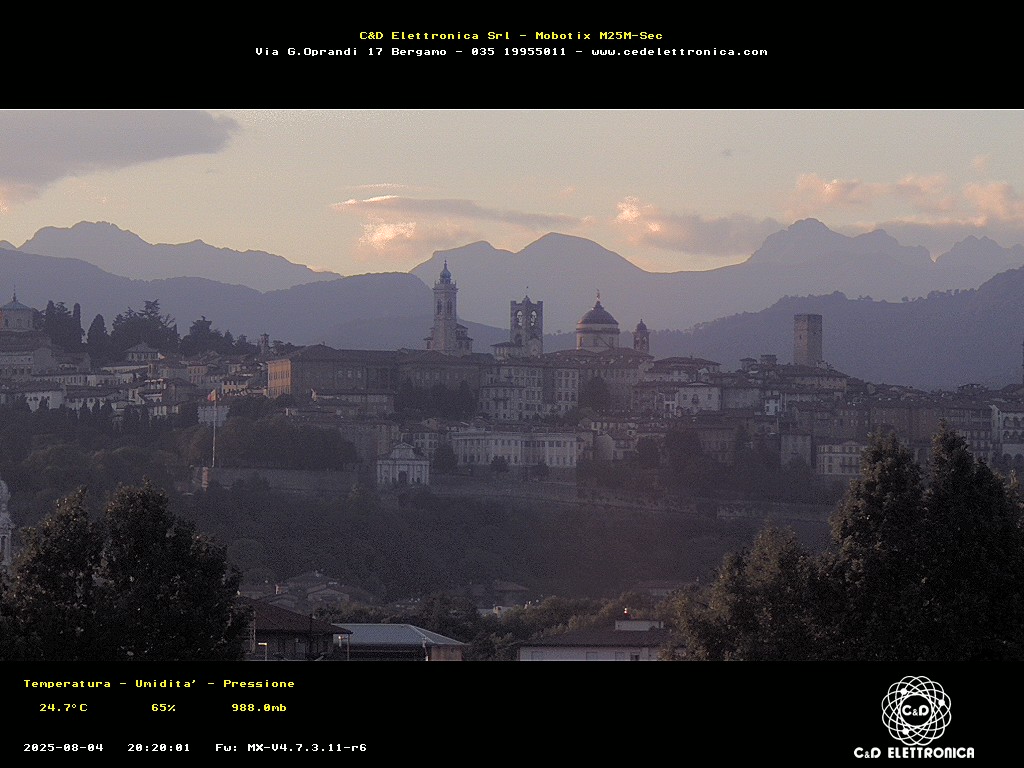immagine della webcam nei dintorni di Bergamo Città Alta: webcam Bergamo