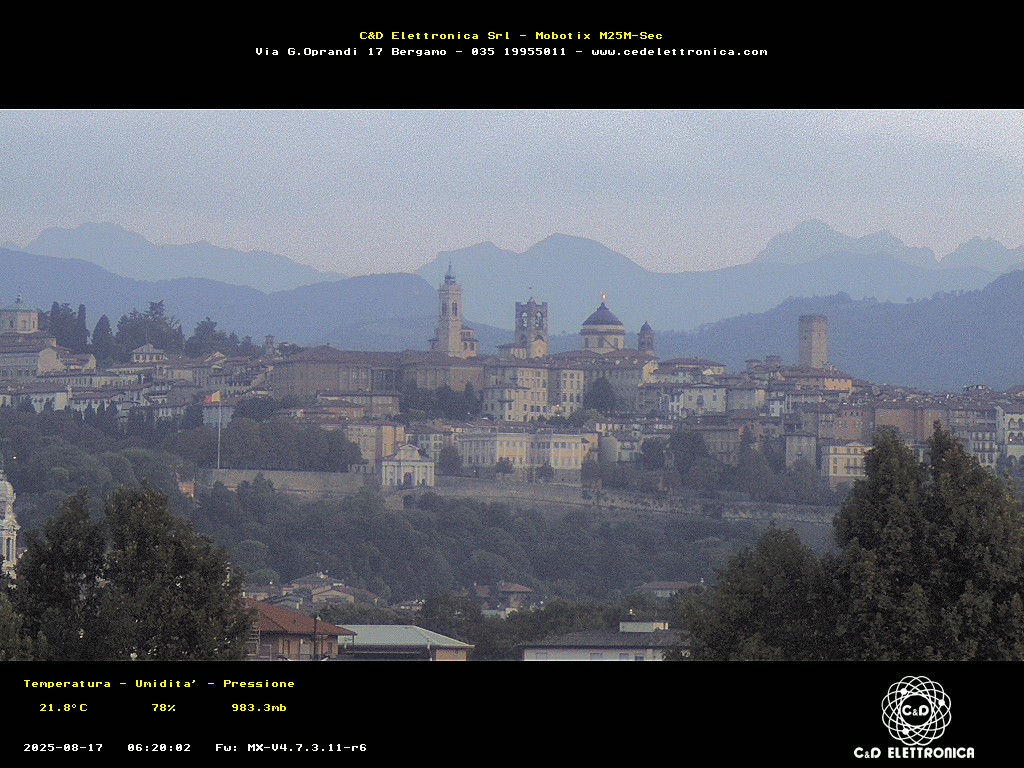 immagine della webcam nei dintorni di Vailate: webcam Bergamo