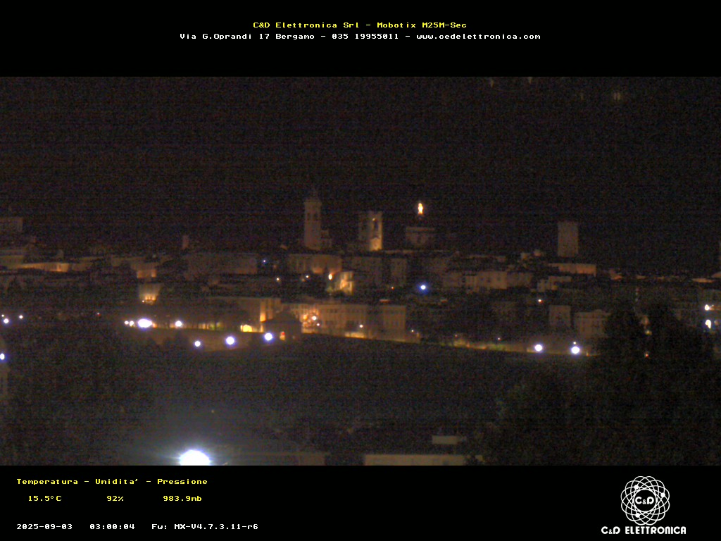 immagine della webcam nei dintorni di Bergamo Città Alta: webcam Bergamo