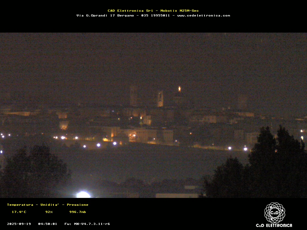 immagine della webcam nei dintorni di Bergamo Città Alta: webcam Bergamo