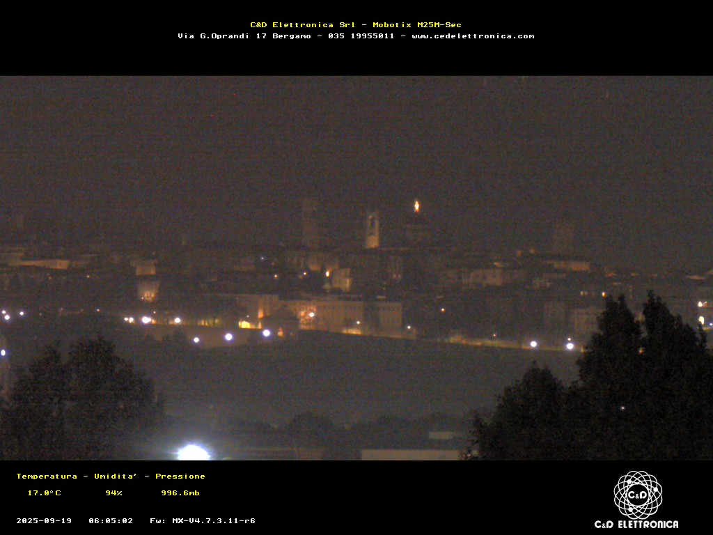 immagine della webcam nei dintorni di Bergamo Città Alta: webcam Bergamo