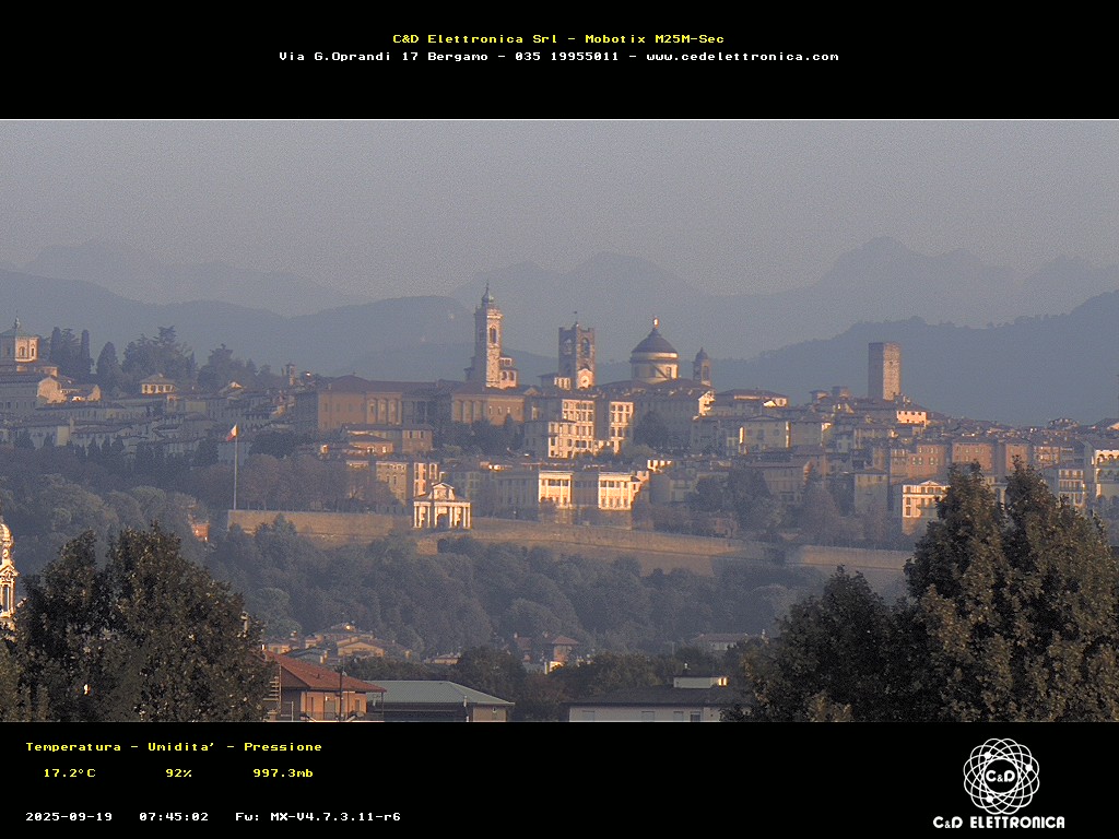 immagine della webcam nei dintorni di Bergamo Città Alta: webcam Bergamo